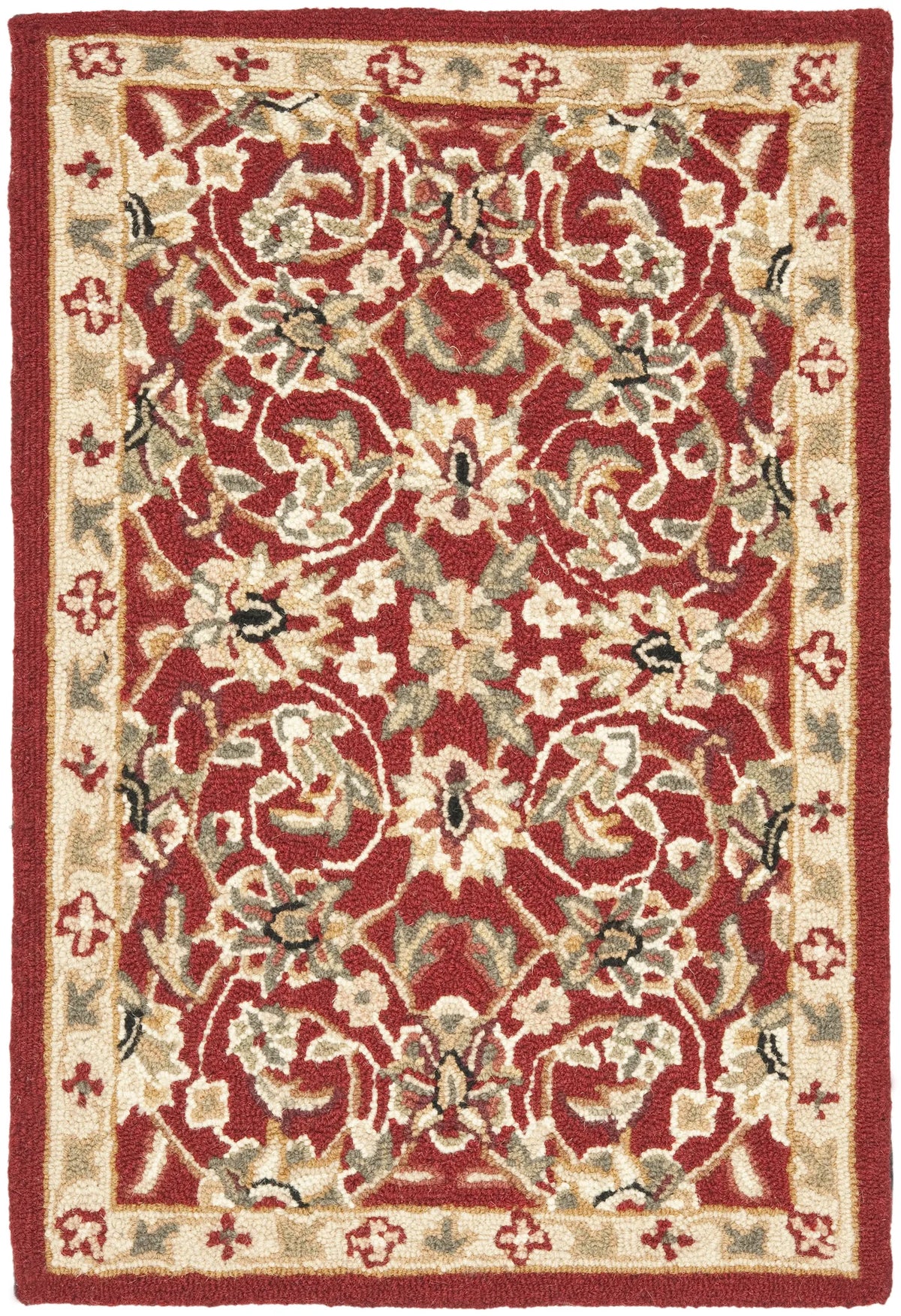 Safavieh Chelsea 1'-8" x 2'-6" Rug in Burgundy / Ivory