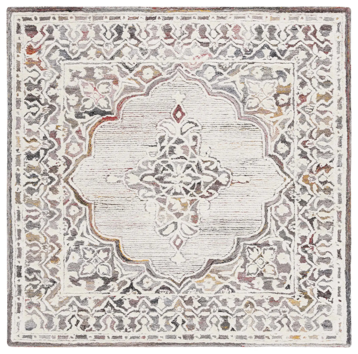 Safavieh Metro 6'-0" x 6'-0" Rug in Red / Ivory