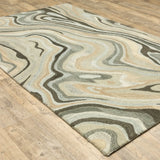 Oriental Weavers Sphinx Anastasia 68007 Beige / Charcoal Rugs - angle detail