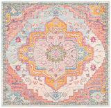 Safavieh Crystal 7'-0" x 7'-0" Rug in Light Blue / Fuchsia