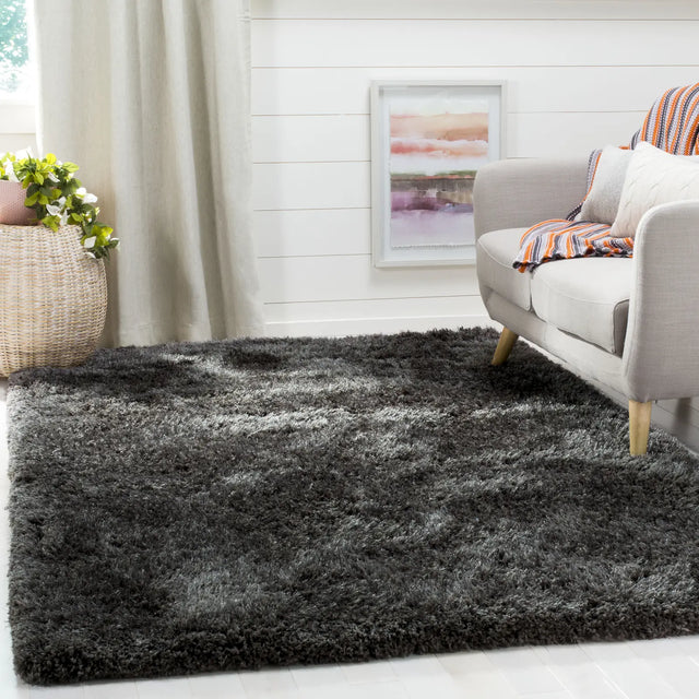Safavieh Supreme Shag 4'-0" x 6'-0" Rug in Dark Grey