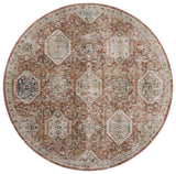 Safavieh Silverado 6'-4" x 6'-4" Rug in Rust / Blue