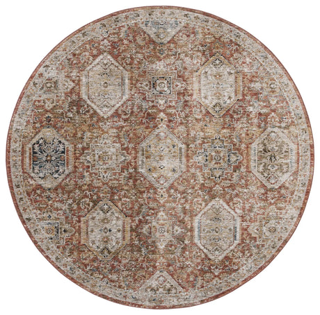 Safavieh Silverado 6'-4" x 6'-4" Rug in Rust / Blue
