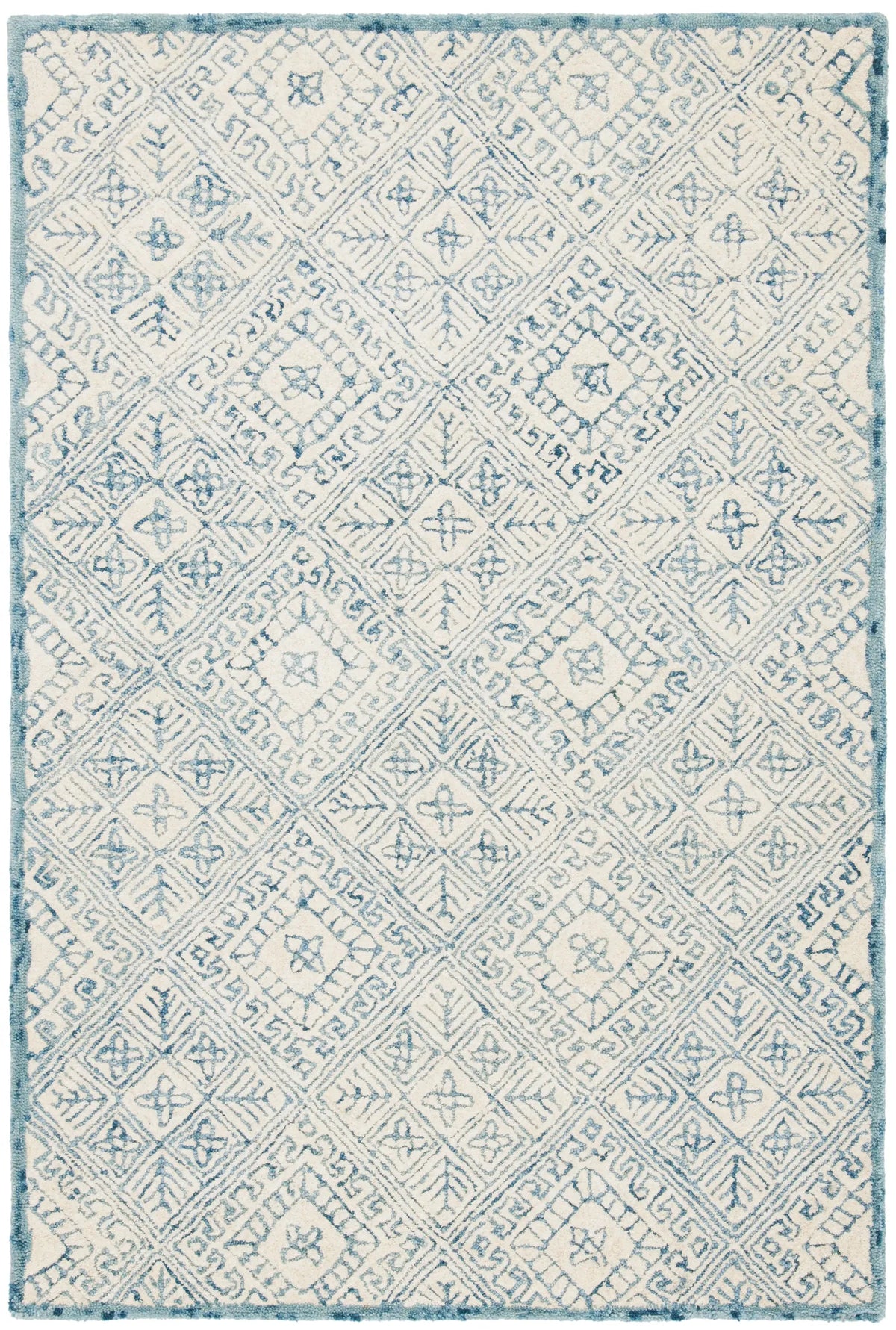 Safavieh Glamour 4'-0" x 6'-0" Rug in Blue / Ivory