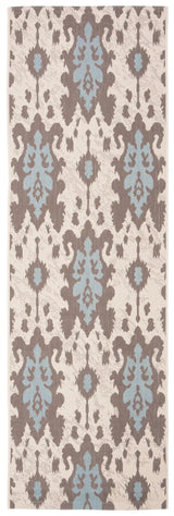 Safavieh Courtyard 2'-7" x 8'-2" Rug in Beige Dk Beige / Aqua Weft