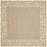 Safavieh Courtyard 6'-7" x 6'-7" Rug in Brown / Natural