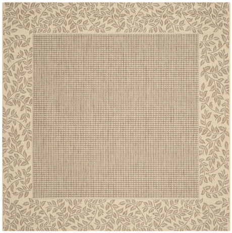 Safavieh Courtyard 6'-7" x 6'-7" Rug in Brown / Natural
