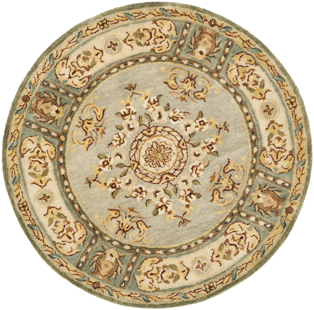 Safavieh Bergama 4'-0" x 4'-0" Rug in Light Blue / Ivory