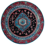 Safavieh Vintage Hamadan 6'-7" x 6'-7" Rug in Turquoise / Black
