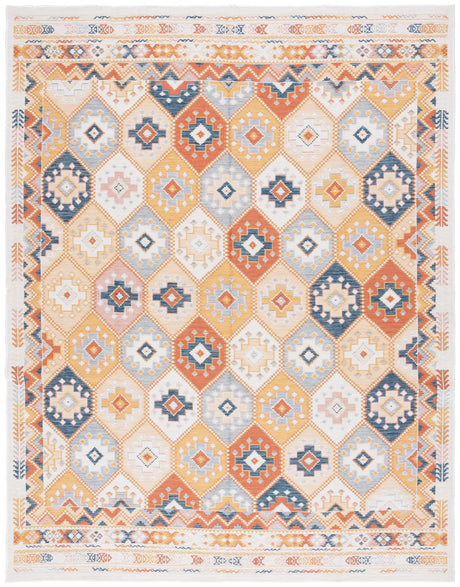 Safavieh Sunrise 8'-0" x 10'-0" Rug in Gold / Rust Blue