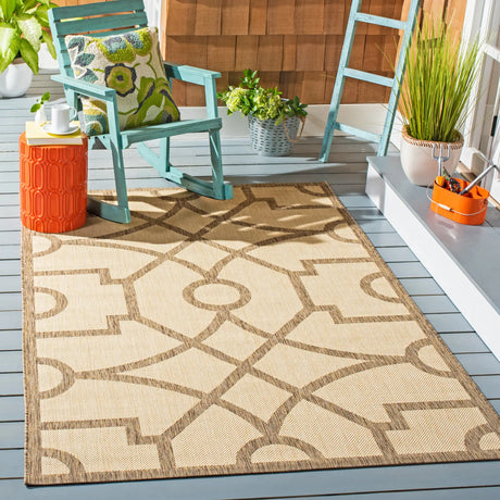 Safavieh Martha Stewart 4'-0" x 5'-7" Rug in Beige / Dark Beig