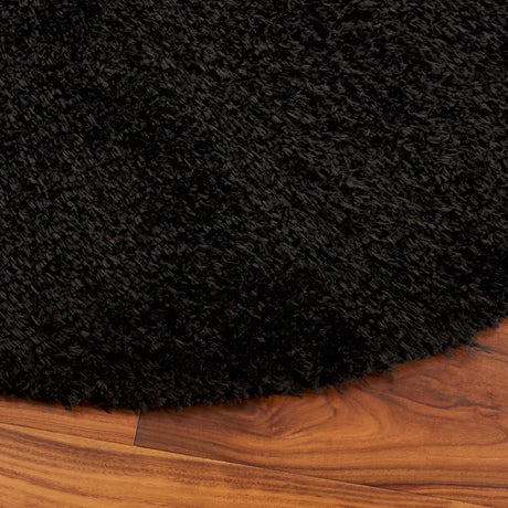 Safavieh Lindsay Shag 6'-7" x 6'-7" Rug in Black