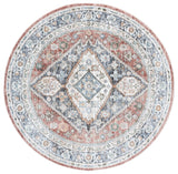 Safavieh Jasmine 5'-3" x 5'-3" Rug in Rust / Navy