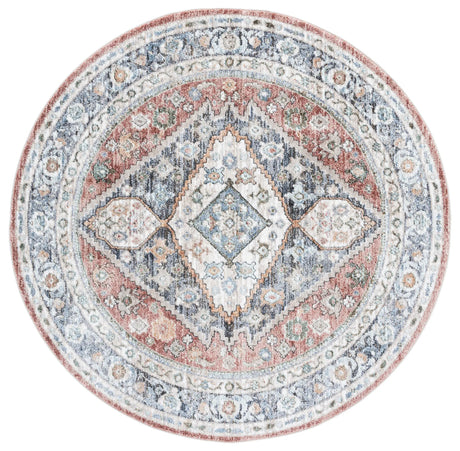 Safavieh Jasmine 5'-3" x 5'-3" Rug in Rust / Navy