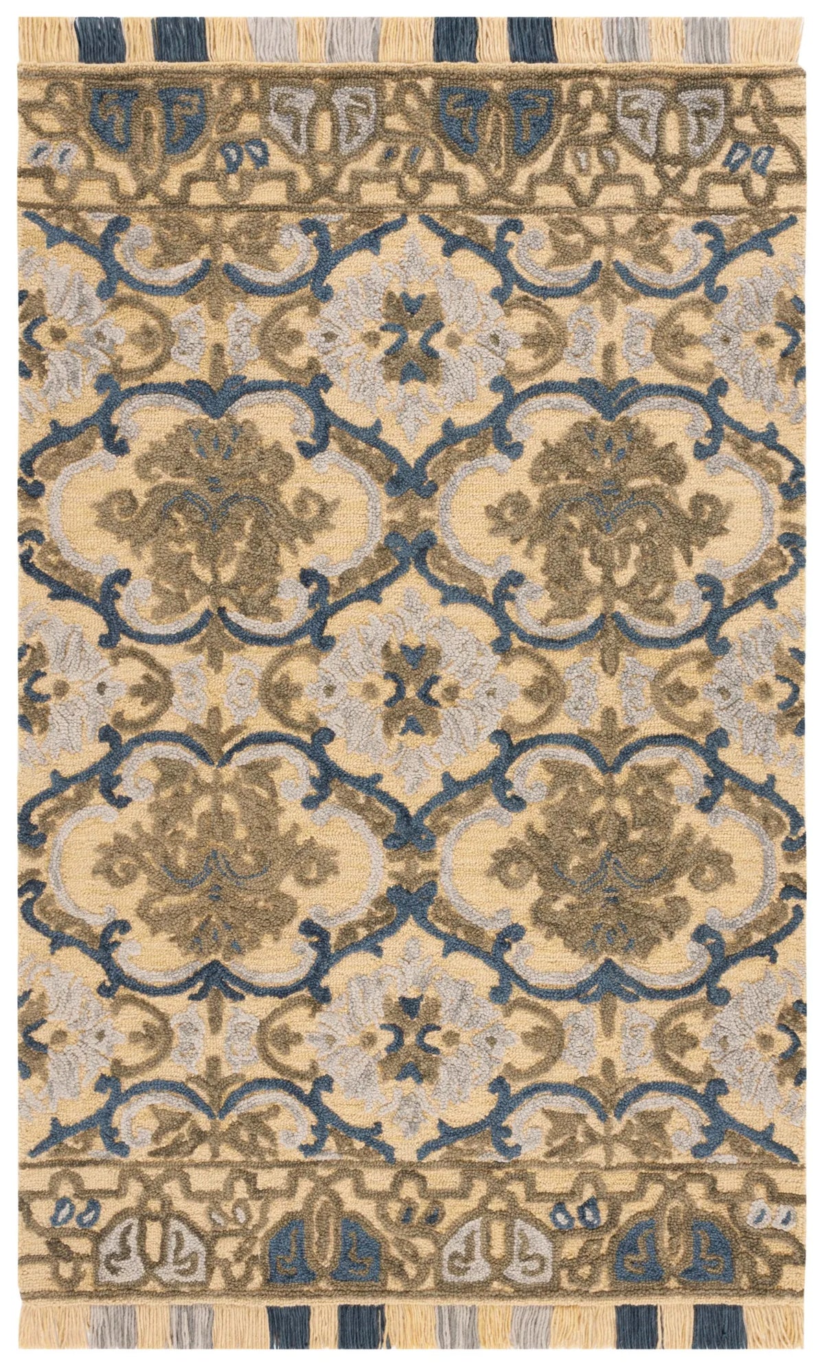Safavieh Blossom 4'-0" x 6'-0" Rug in Gold / Blue