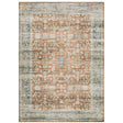 Oriental Weavers Machine Washable Charleston Cha04 Rust/ Blue Rug - main flat
