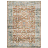 Oriental Weavers Machine Washable Charleston Cha04 Rust/ Blue Rug - main flat