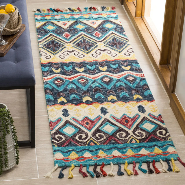 Safavieh Aspen 2'-3" x 11'-0" Rug in Blue / Red