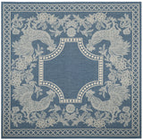 Safavieh Courtyard 6'-7" x 6'-7" Rug in Blue / Natural
