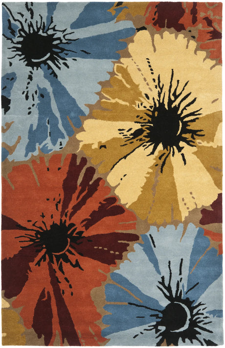 Safavieh Soho 3'-6" x 5'-6" Rug in Olive / Multi