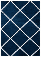 Safavieh Tahoe Shag 4'-0" x 6'-0" Rug in Navy / White