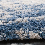 Safavieh Berber Shag 200 5'-3" x 5'-3" Rug in Beige / Blue