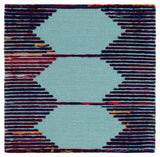 Safavieh Nantucket 4'-0" x 4'-0" Rug in Teal / Red