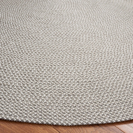 Safavieh Braided 5'-0" x 5'-0" Rug in Grey / Ivory