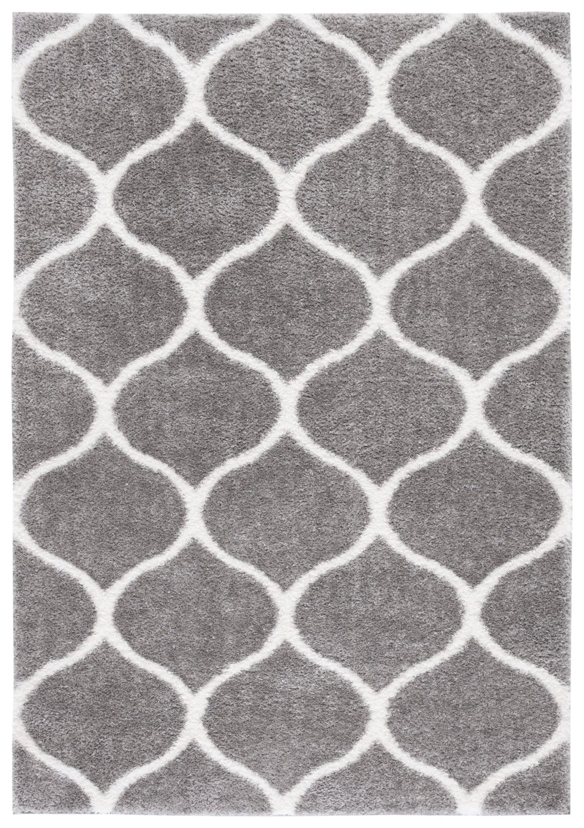 Safavieh Tahoe Shag 4'-0" x 6'-0" Rug in Grey / White