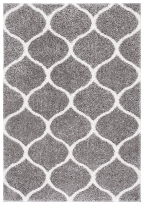 Safavieh Tahoe Shag 4'-0" x 6'-0" Rug in Grey / White