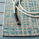 Safavieh Courtyard 5'-3" x 7'-7" Rug in Grey / Navy