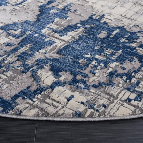 Safavieh Meadow 100 6'-7" x 6'-7" Rug in Ivory Grey / Blue