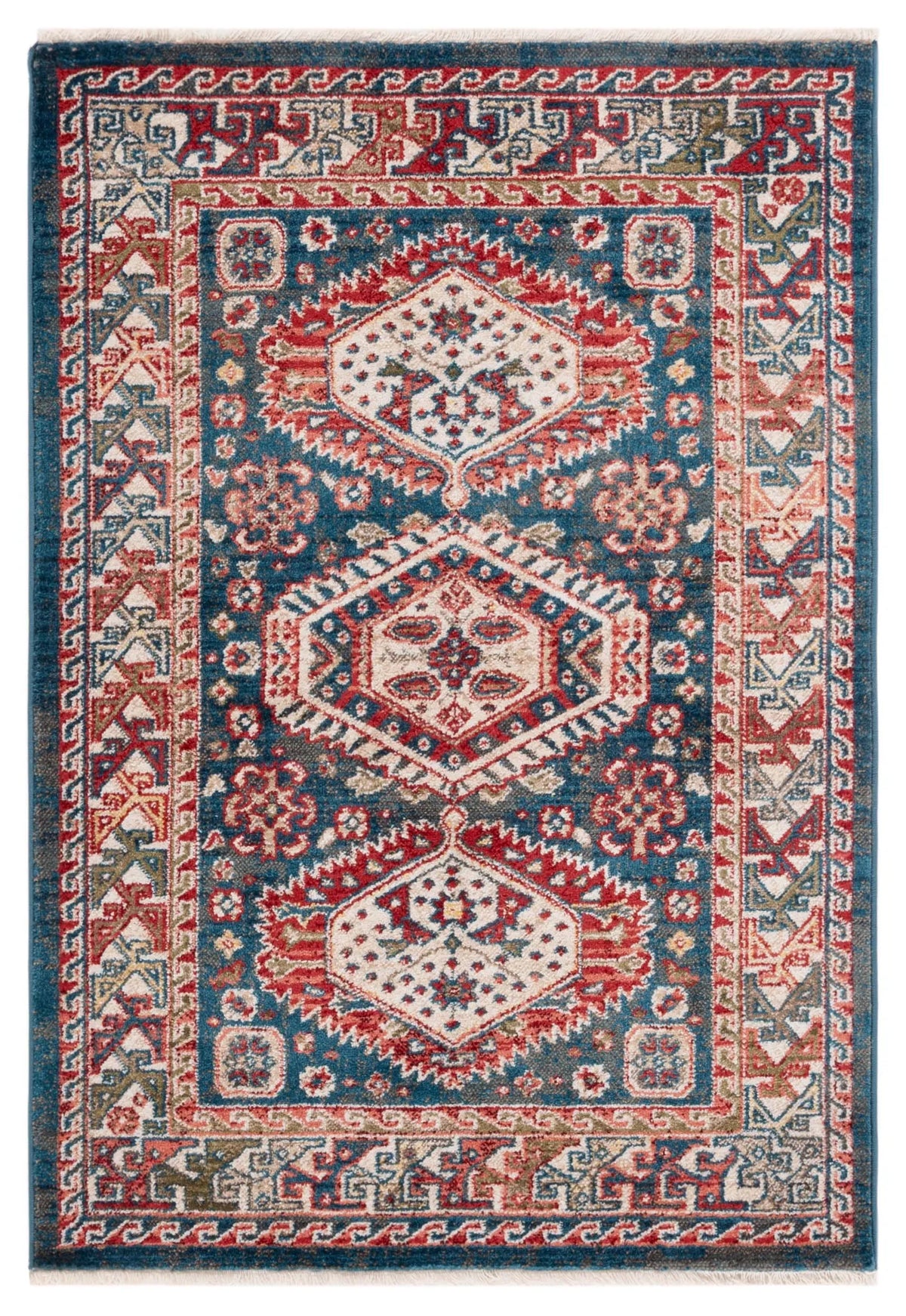 Safavieh Kashan 3'-3" x 4'-10" Rug in Blue / Ivory