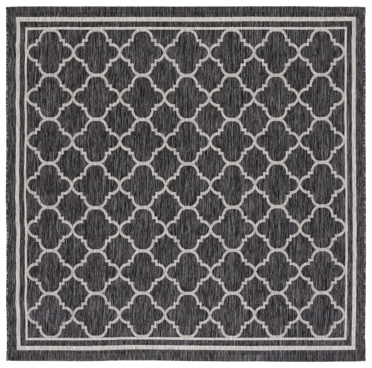Safavieh Courtyard 6'-7" x 6'-7" Rug in Black Charcoal