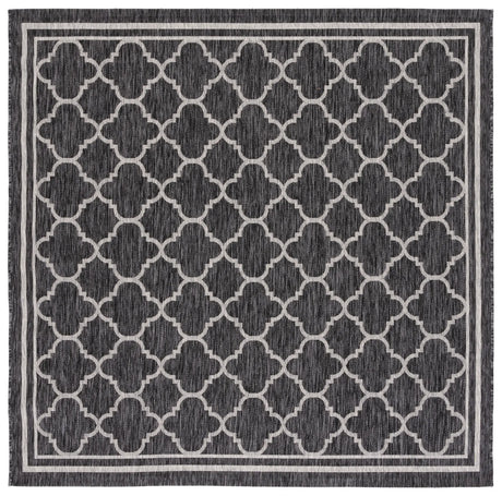 Safavieh Courtyard 6'-7" x 6'-7" Rug in Black Charcoal
