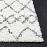 Safavieh Berber Shag 4'-0" x 6'-0" Rug in Ivory / Grey