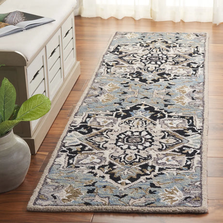Safavieh Aspen 2'-3" x 8'-0" Rug in Blue / Black