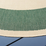 Safavieh Courtyard 5'-3" x 5'-3" Rug in Beige / Dark Green