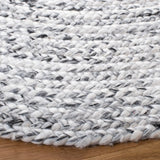 Safavieh Braided 5'-0" x 5'-0" Rug in Ivory / Black