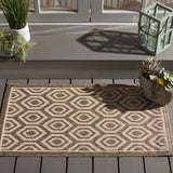 Safavieh Courtyard 2'-0" x 3'-7" Rug in Brown / Bone