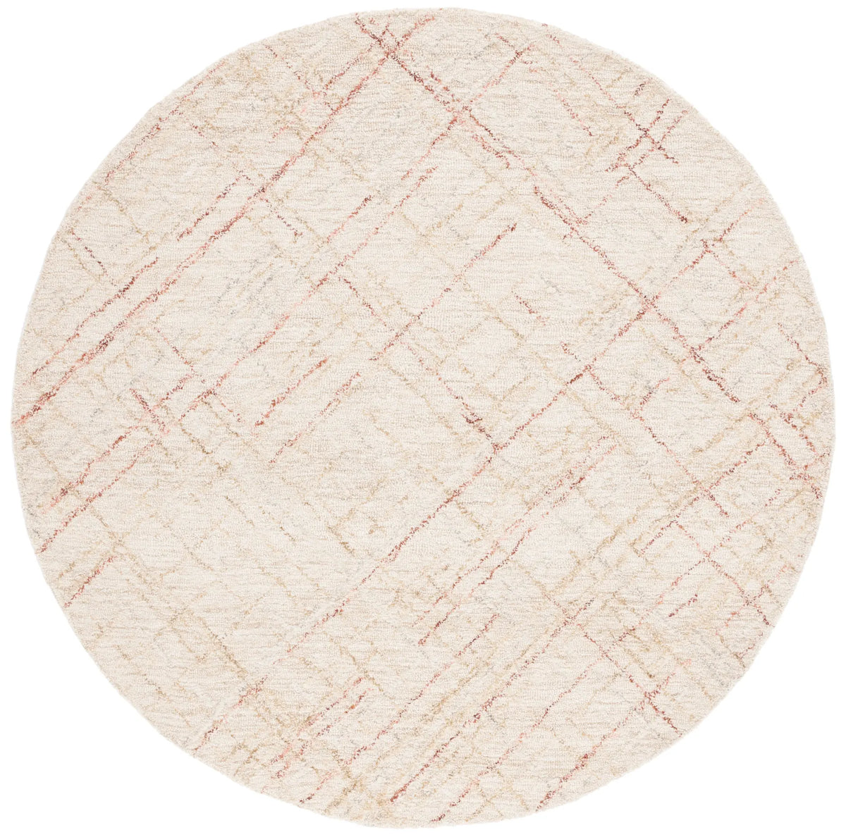 Safavieh Micro-Loop 6'-0" x 6'-0" Rug in Ivory / Red