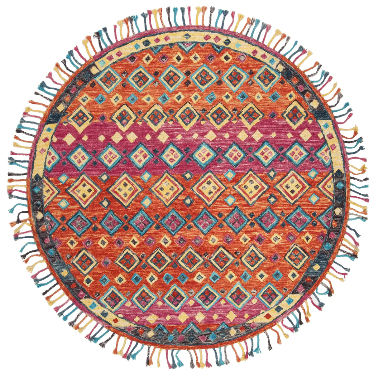 Safavieh Aspen 10'-0" x 10'-0" Rug in Orange / Fuchsia