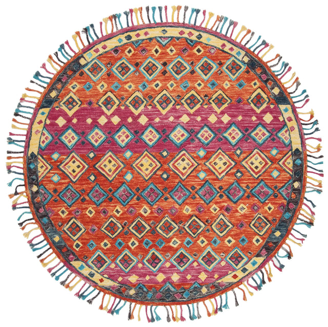 Safavieh Aspen 10'-0" x 10'-0" Rug in Orange / Fuchsia