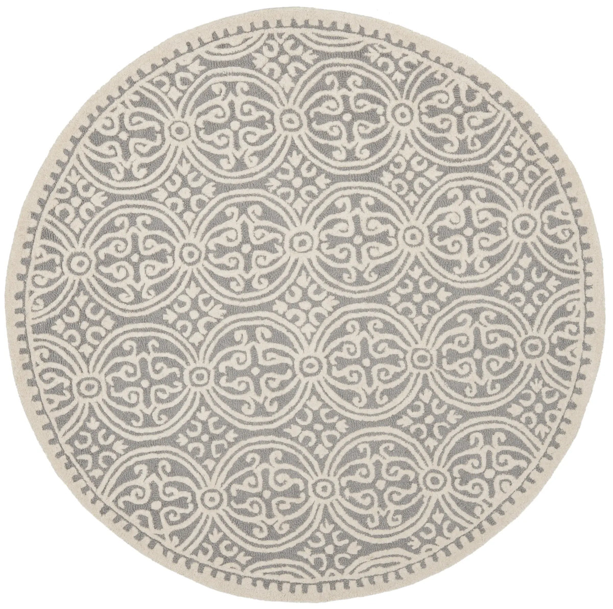 Safavieh Cambridge 6'-0" x 6'-0" Rug in Silver / Ivory