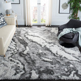 Safavieh Horizon Shag 800 10'-0" x 14'-0" Rug in Grey / Ivory