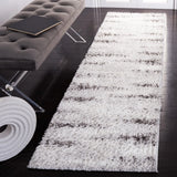 Safavieh Berber Shag 2'-3" x 8'-0" Rug in Grey / Dark Grey