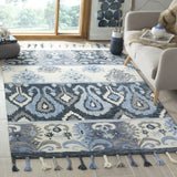 Safavieh Suzani 5'-0" x 8'-0" Rug in Blue / Ivory