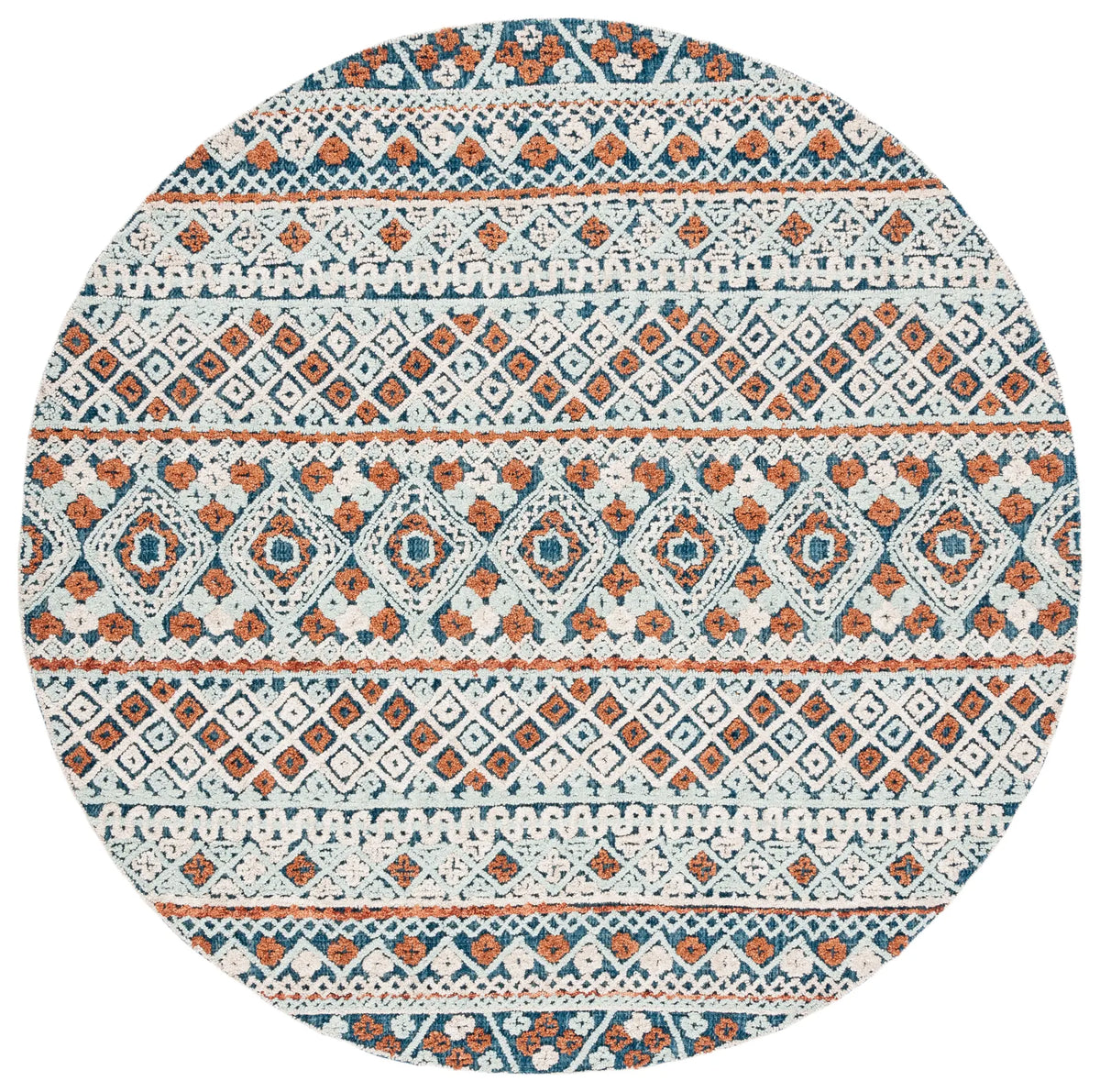 Safavieh Aspen 7'-0" x 7'-0" Rug in Blue / Orange