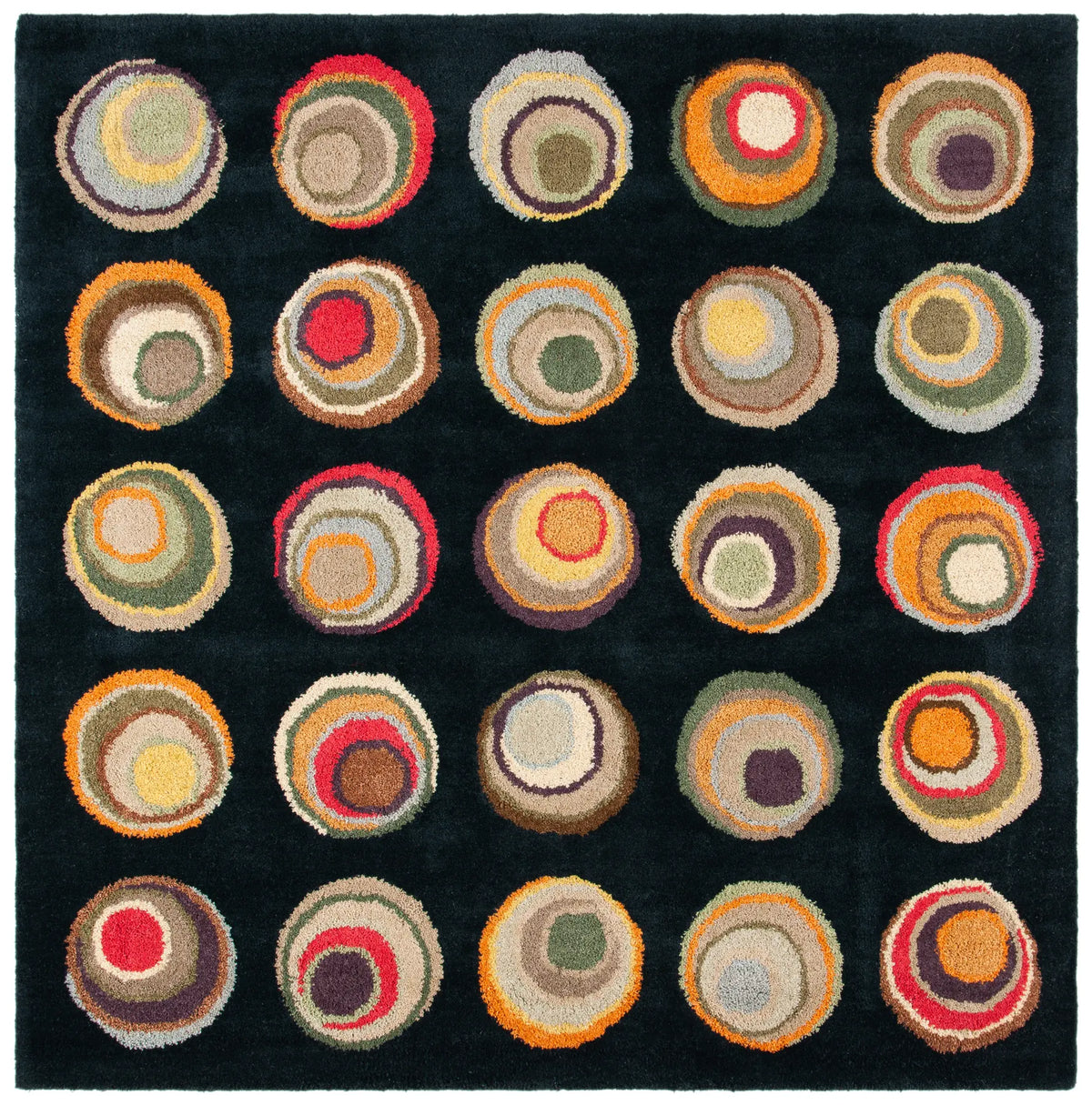 Safavieh Soho 6'-0" x 6'-0" Rug in Black / Multi