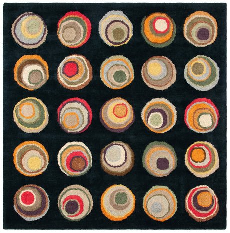 Safavieh Soho 6'-0" x 6'-0" Rug in Black / Multi
